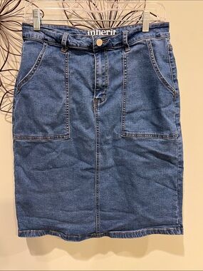 Inherit Denim Pencil Skirt in Classic Blue